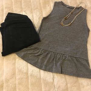 Loveappella grey tank - perfect condition!
